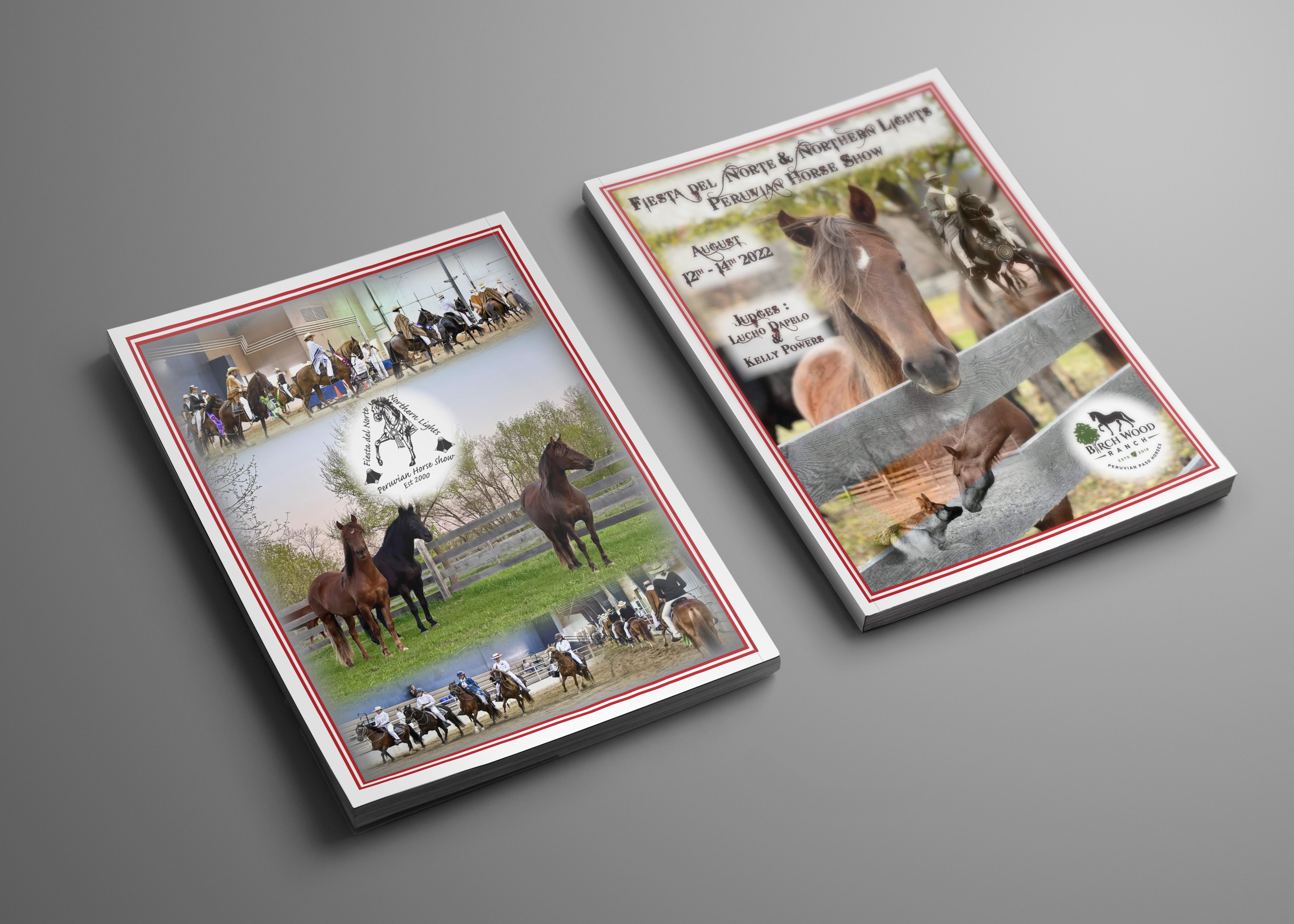 Peruvian horse show booklet cover design 2022