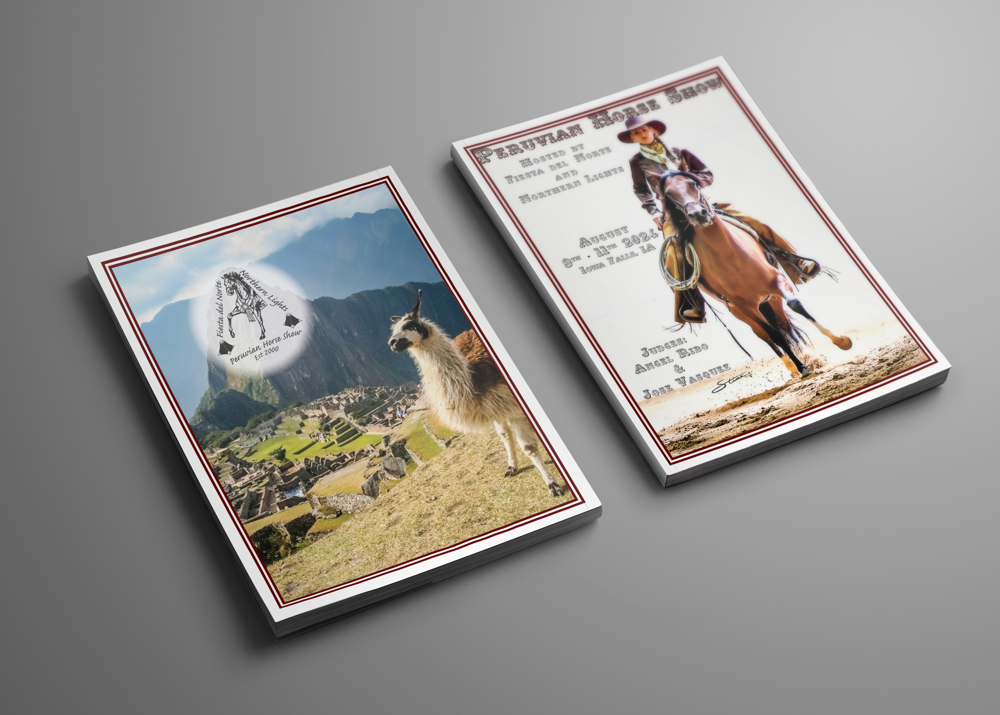 Peruvian horse show booklet cover design 2024